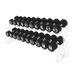 Black Dumbbell CPU Round - 37.5 - 60KG Pack - RAW Fitness Equipment