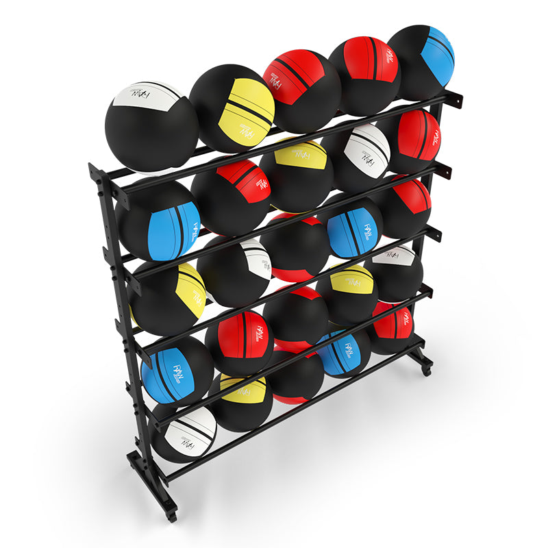 Buy Multi Ball Storage Rack 5 Tier Raw Fitness