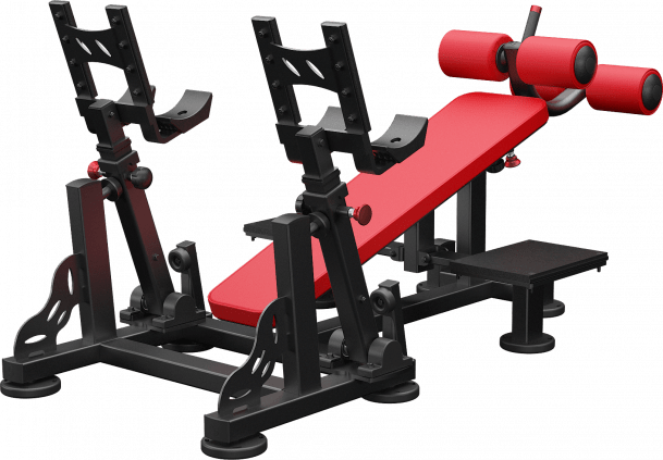 Atlantis Strength Decline Dumbbell Bench With Pivots Model P539