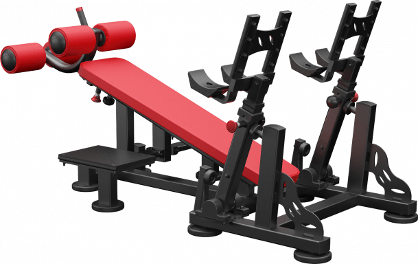 Atlantis Strength Decline Dumbbell Bench With Pivots Model P539
