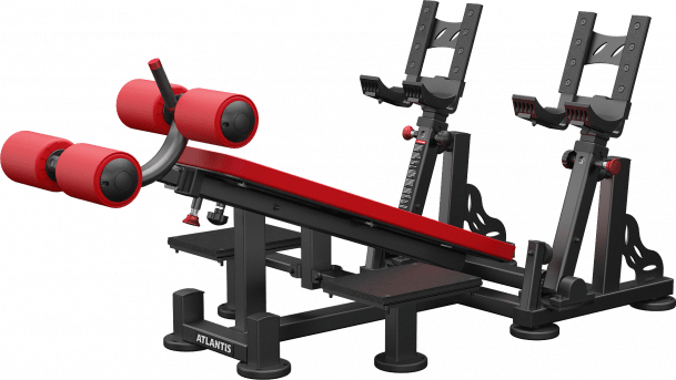 Atlantis Strength Decline Dumbbell Bench With Pivots Model P539