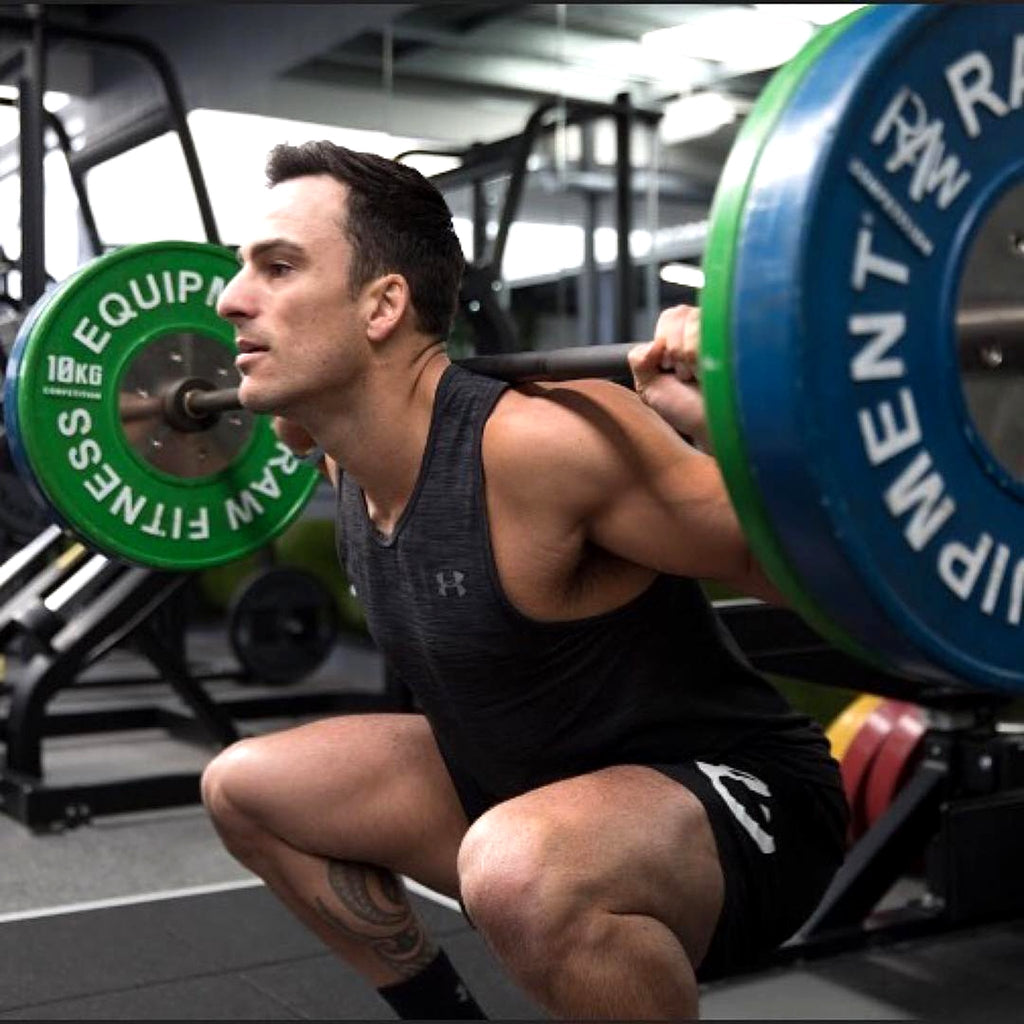 RAW Fitness Equipment Competition Bumper Plates 140kg Pack — IWF standard colours, commercial gym