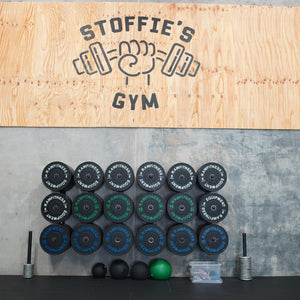 Bumper Plates Set 150kg - Premium Black Rubber Olympic Plates