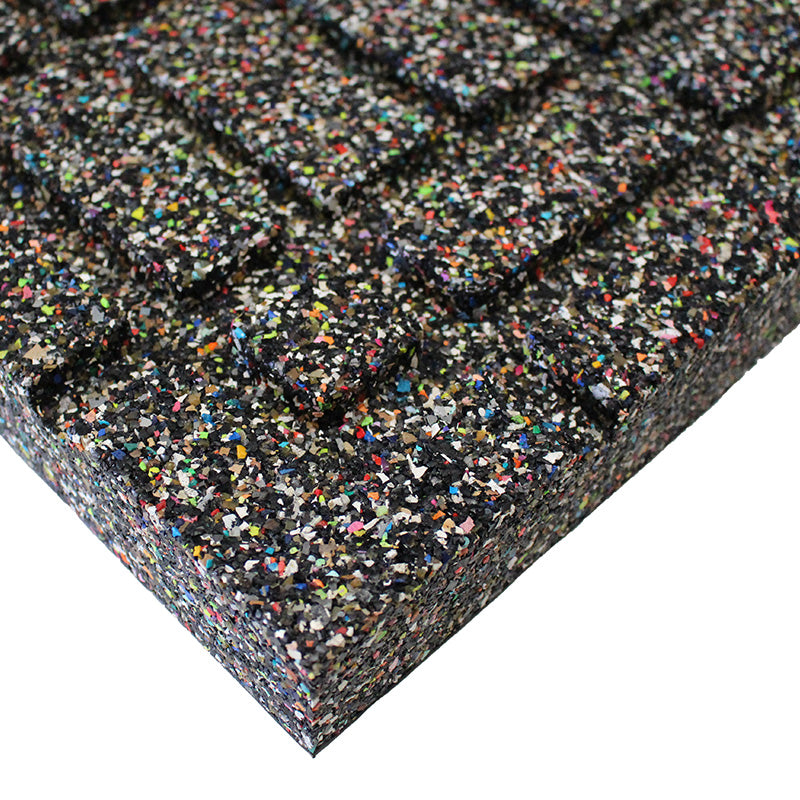 Gym Flooring Tiles Premium EPDM Rubber Grey Fleck - 20mm Acoustic