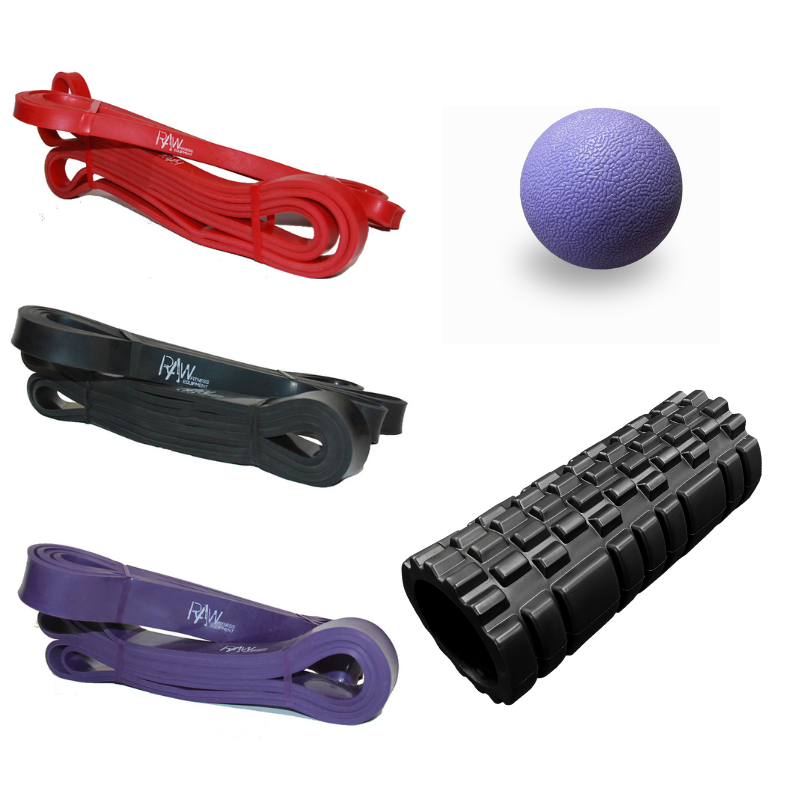 golf mobility training aids lacrosse ball resistance bands foam roller