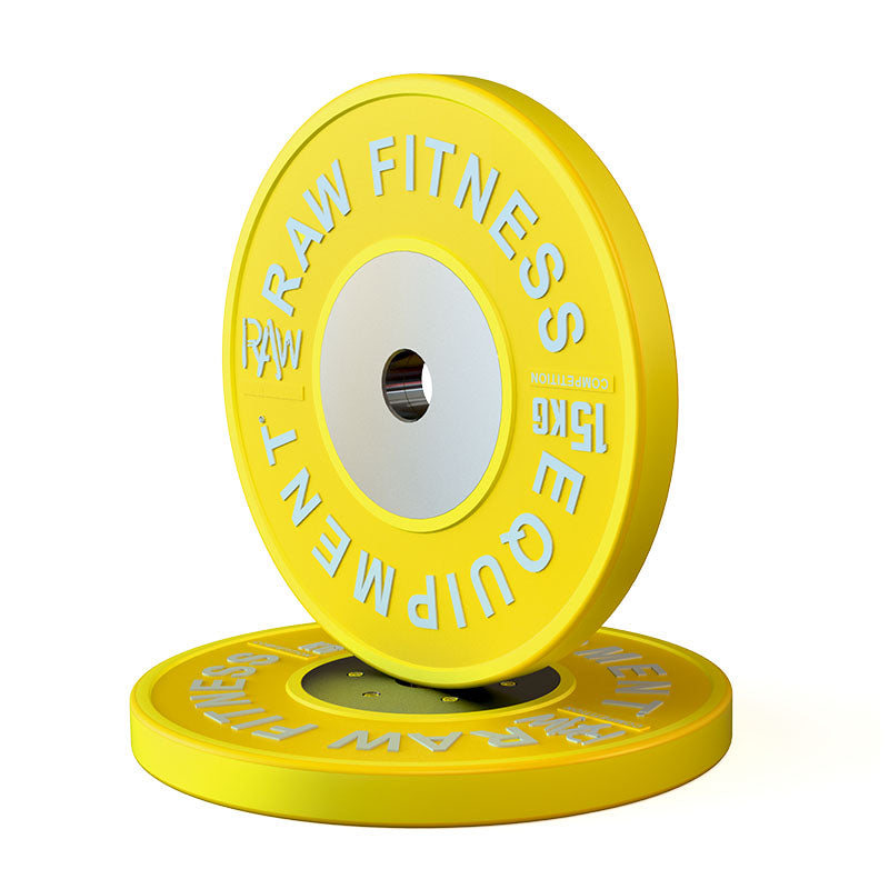 BUMPER PLATE COMPETITION 15KG PAIR RAW Fitness Equipment