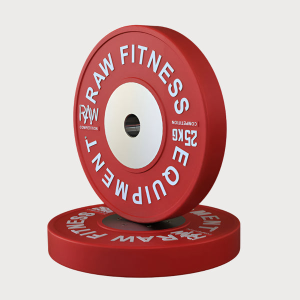BUMPER PLATE COMPETITION 25KG PAIR RAW Fitness Equipment