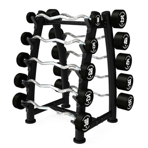 Fixed EZ CPU Barbell - 10 - 55KG Pack With Rack - RAW Fitness Equipment