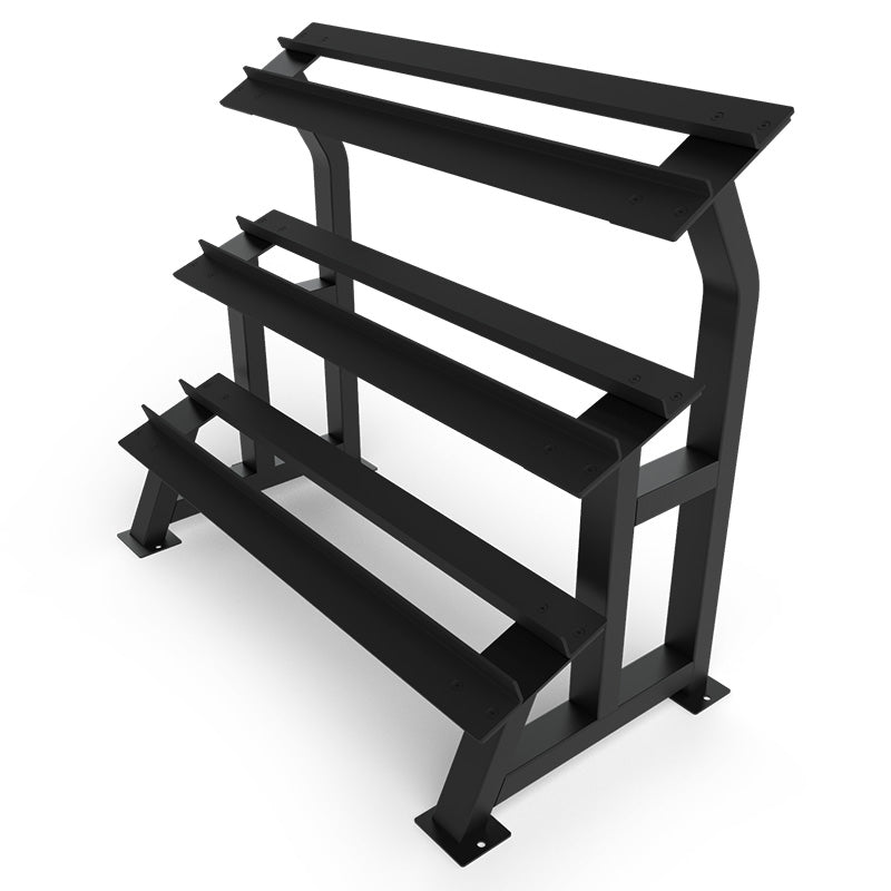 Dumbbell Rubber Hex 3-Tier Rack - RAW Fitness Equipment