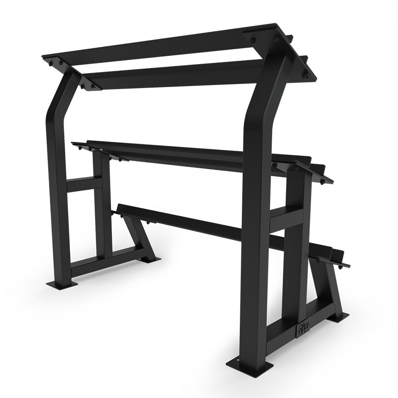 Dumbbell Rubber Hex 3-Tier Rack - RAW Fitness Equipment