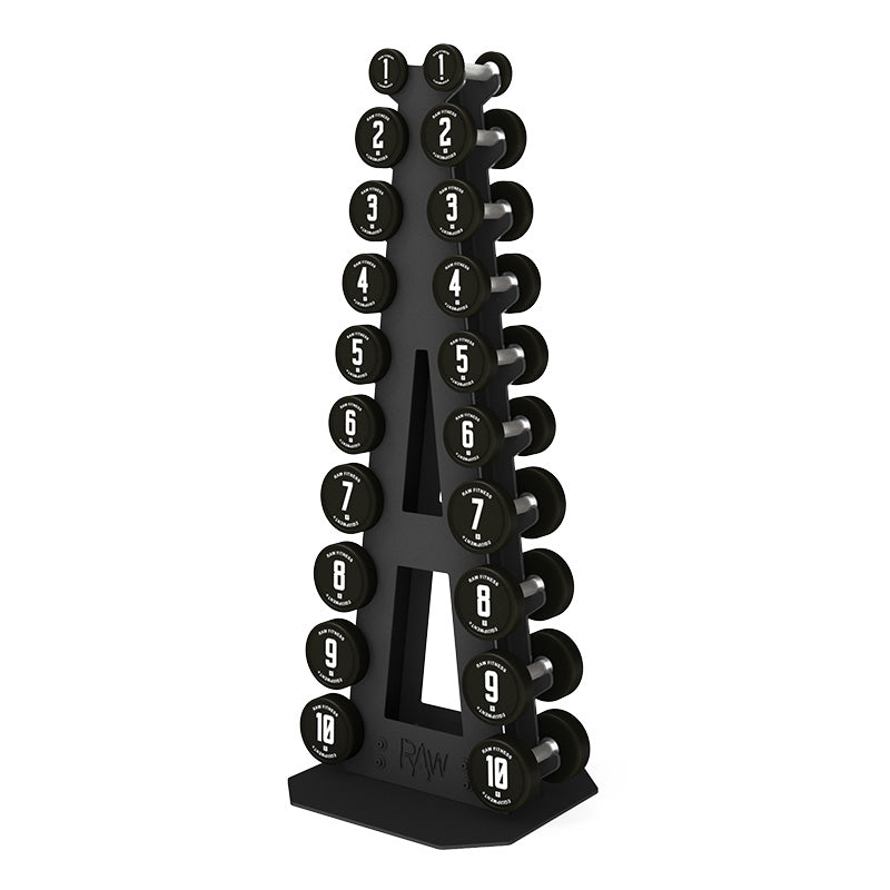 Dumbbell CPU Round Tree In Black - RAW Fitness Equipment