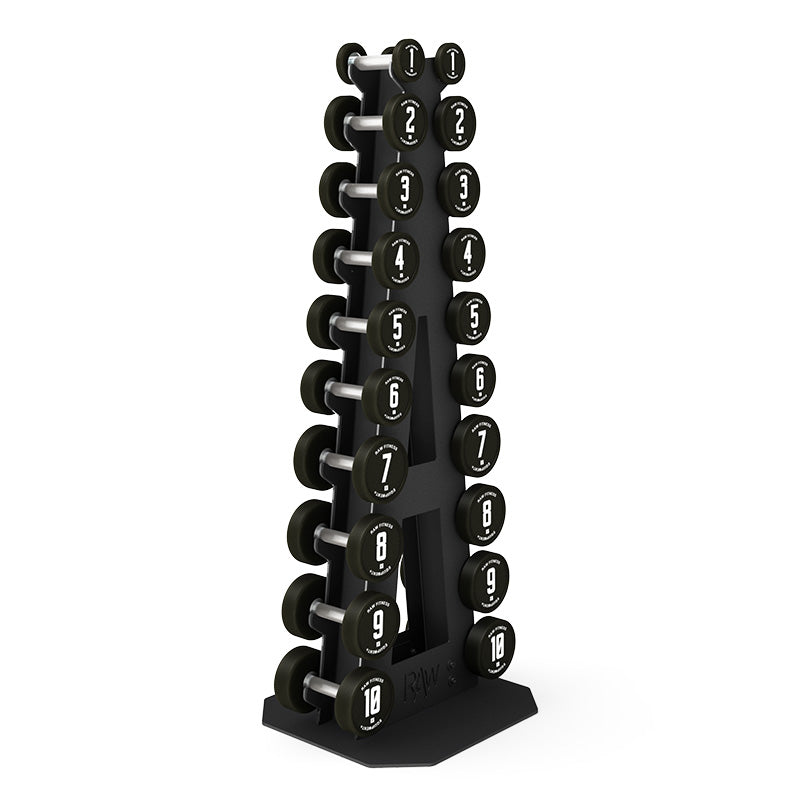 Dumbbell CPU Round Tree In Black - RAW Fitness Equipment