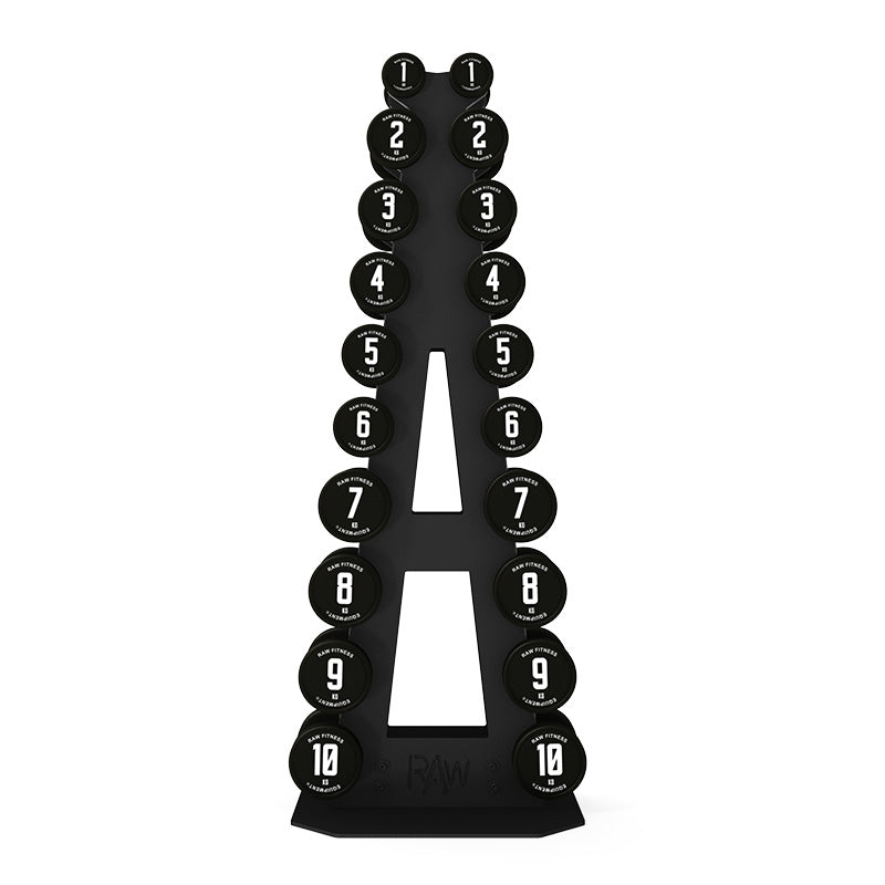 Dumbbell CPU Round Tree In Black - RAW Fitness Equipment