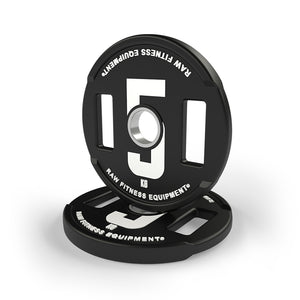 CPU Weight Plate Black And White - 5KG Pair - RAW Fitness Equipment